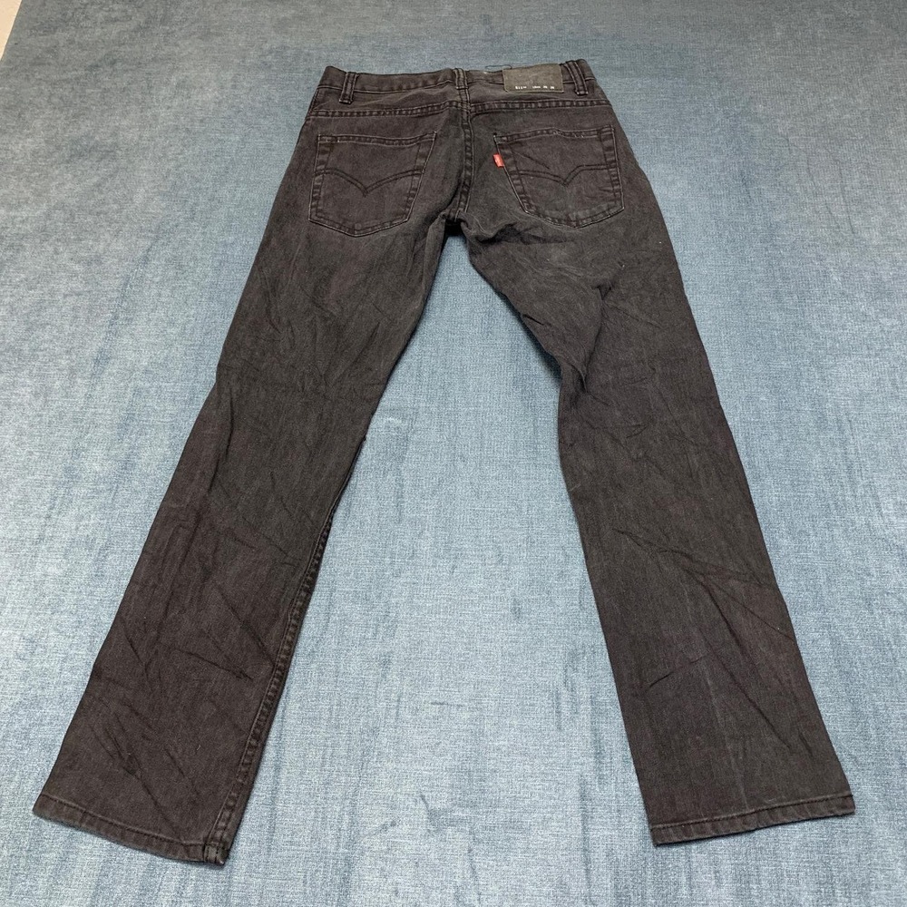 VTG Levi's 511 Jeans Boys 12 26x26 Black Denim Stretch Slim Straight Leg Retro
